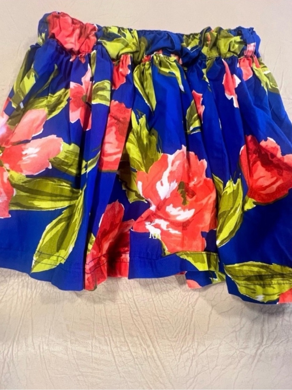 Abercrombie & Fitch Royal Blue Floral Mini Skirt | Size XS